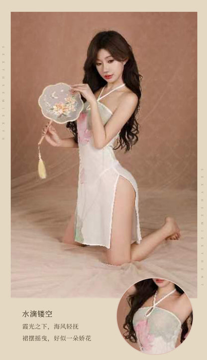 High-Slit Chiffon Dress