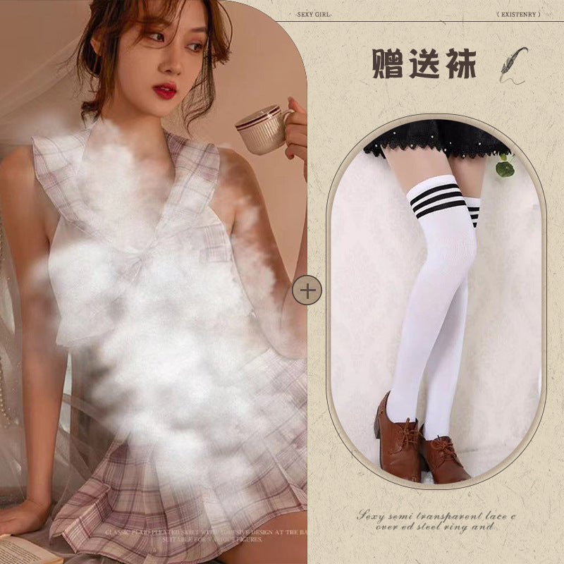 Schoolgirl Grid Jumpsuit