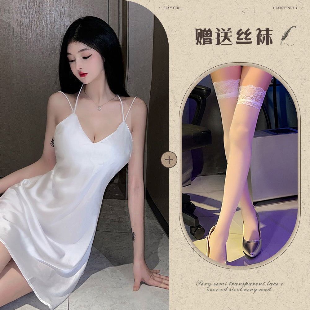 Backless Chemise Set