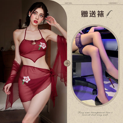 Purple Fishnet Catsuit