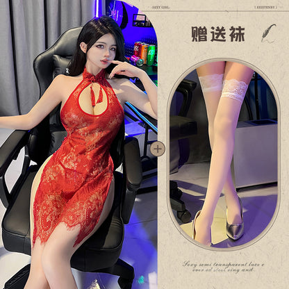 Embroidered Qipao Lingerie