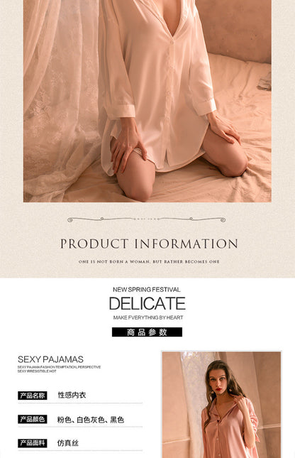 Oversized Satin Pajama Set