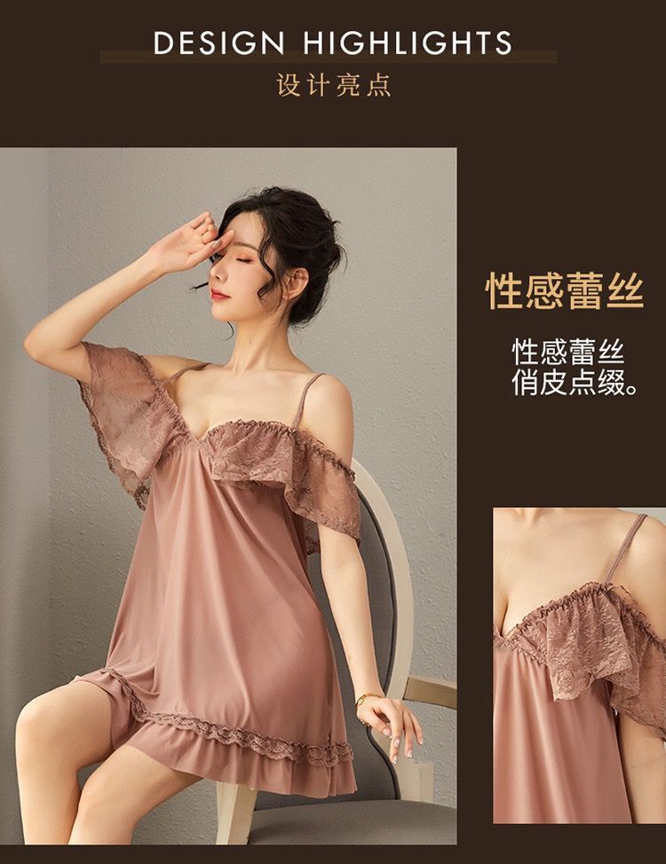 Sheer Chiffon Robe with Lace Trim