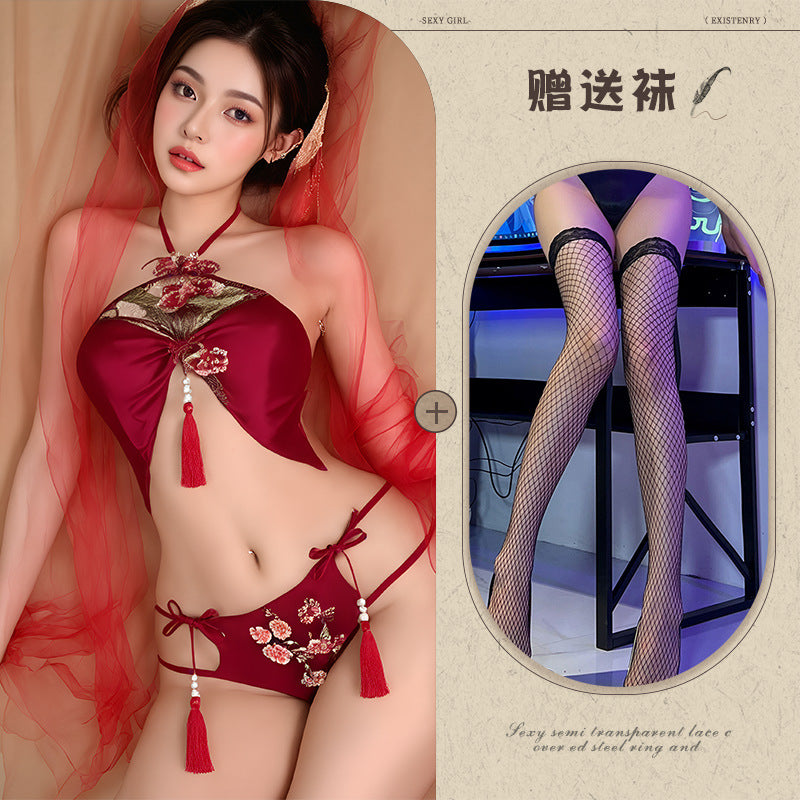 Embroidered Bustier Set