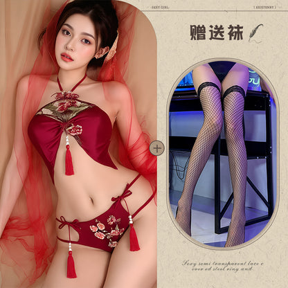 Embroidered Bustier Set