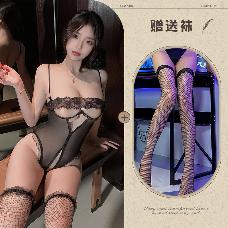 Push-up Open Crotch Teddy