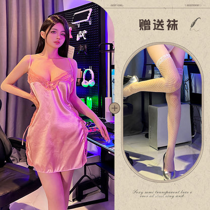 Silk Slit Nightdress