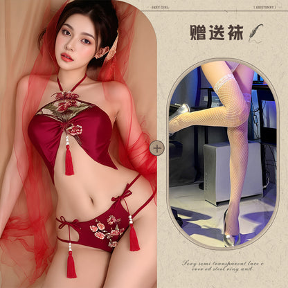 Embroidered Bustier Set