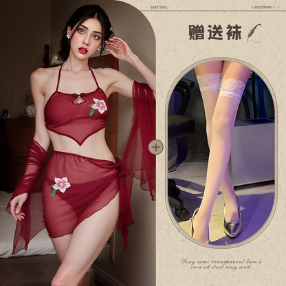 Purple Fishnet Catsuit