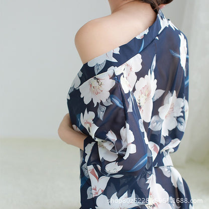 Floral Chiffon Robe