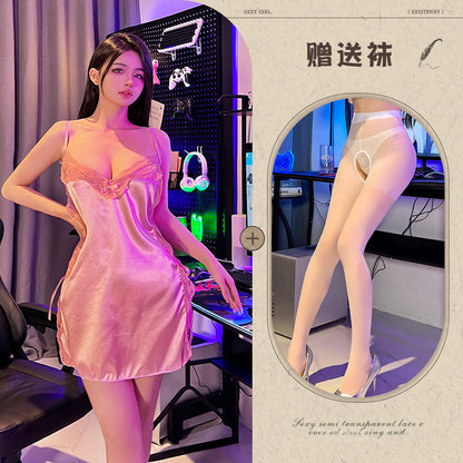 Silk Slit Nightdress