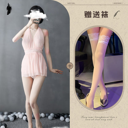 Sheer Backless Nightdress