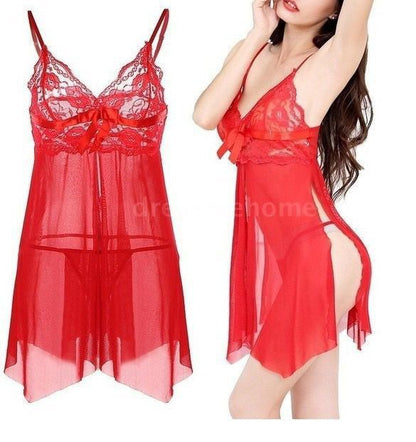 Transparent Panel Nightgown