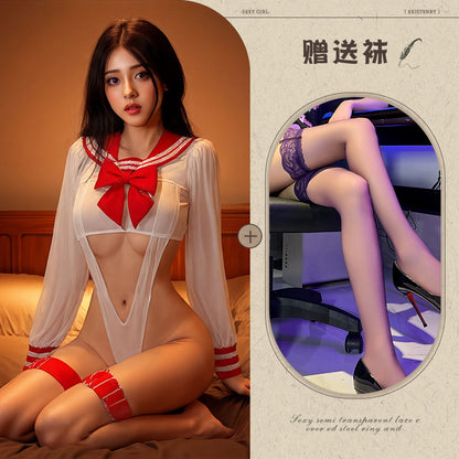 Open Crotch Sailor Set