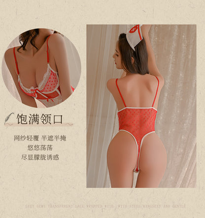 Heart Print Nurse Teddy