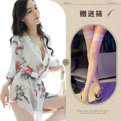 Floral Chiffon Robe