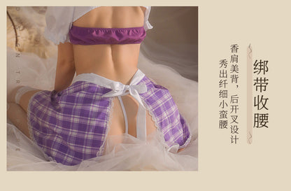 Sweet Maid Plaid Dress Set