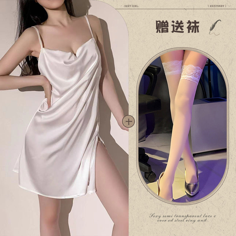 Silk Slit Chemise