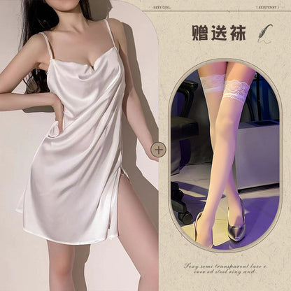 Silk Slit Chemise