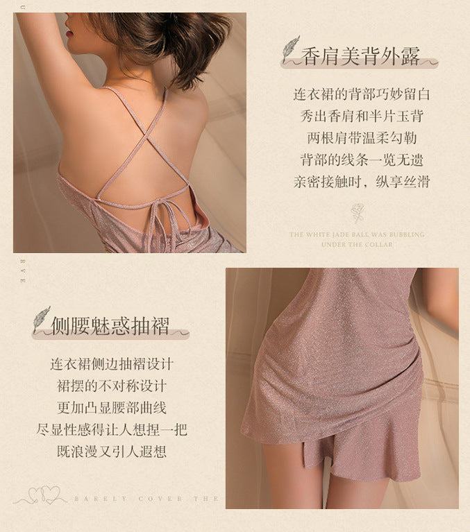 Glitter V-neck Chemise
