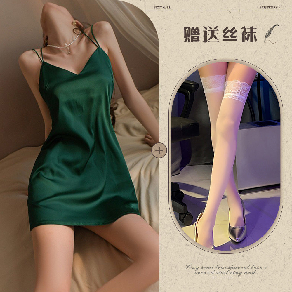 Backless Chemise Set