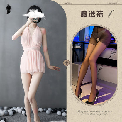 Sheer Backless Nightdress