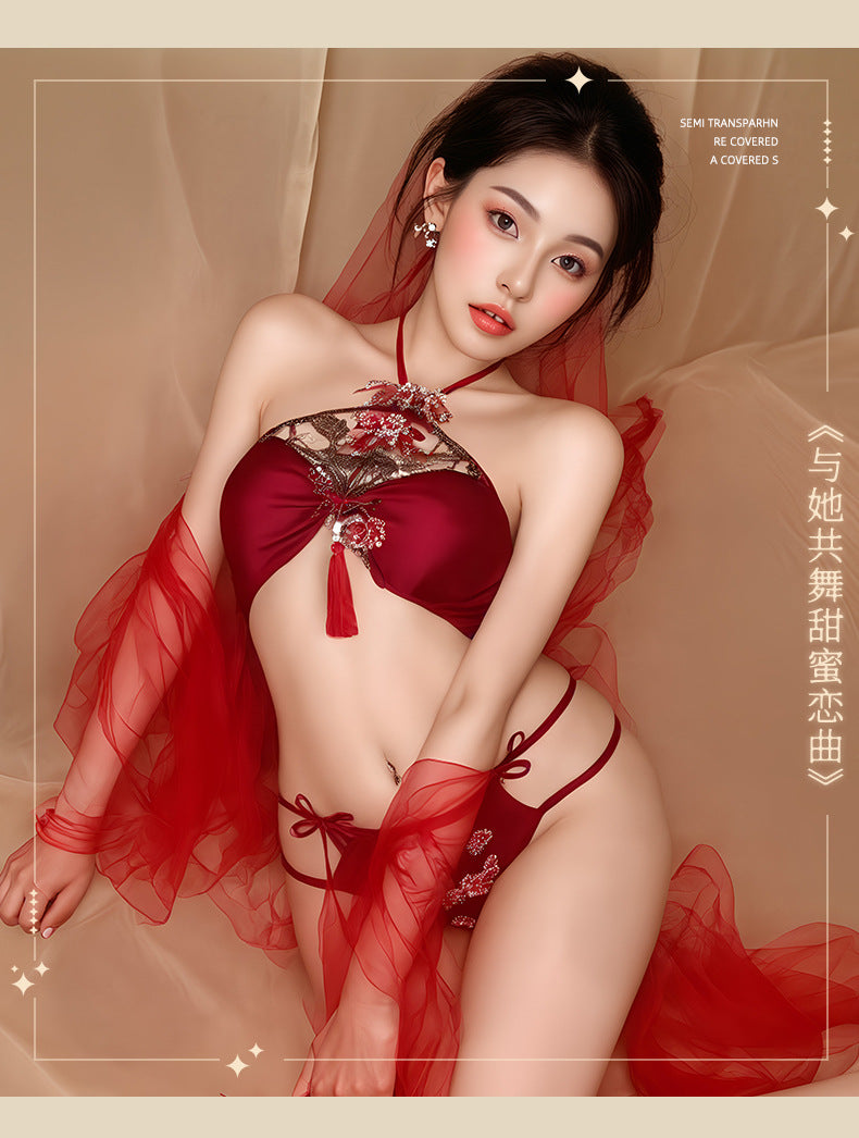 Embroidered Bustier Set