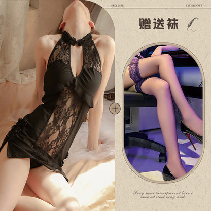 Sheer Qipao Teddy