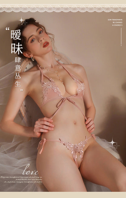 Open Crotch Bikini Set