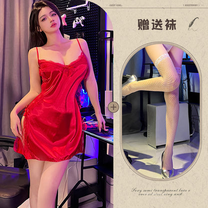 Silk Slit Nightdress