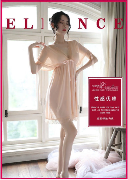 Plus Size Sheer Mesh Babydoll