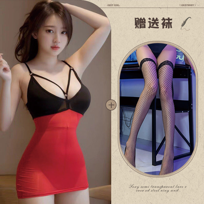 Secretary Deep V Dress