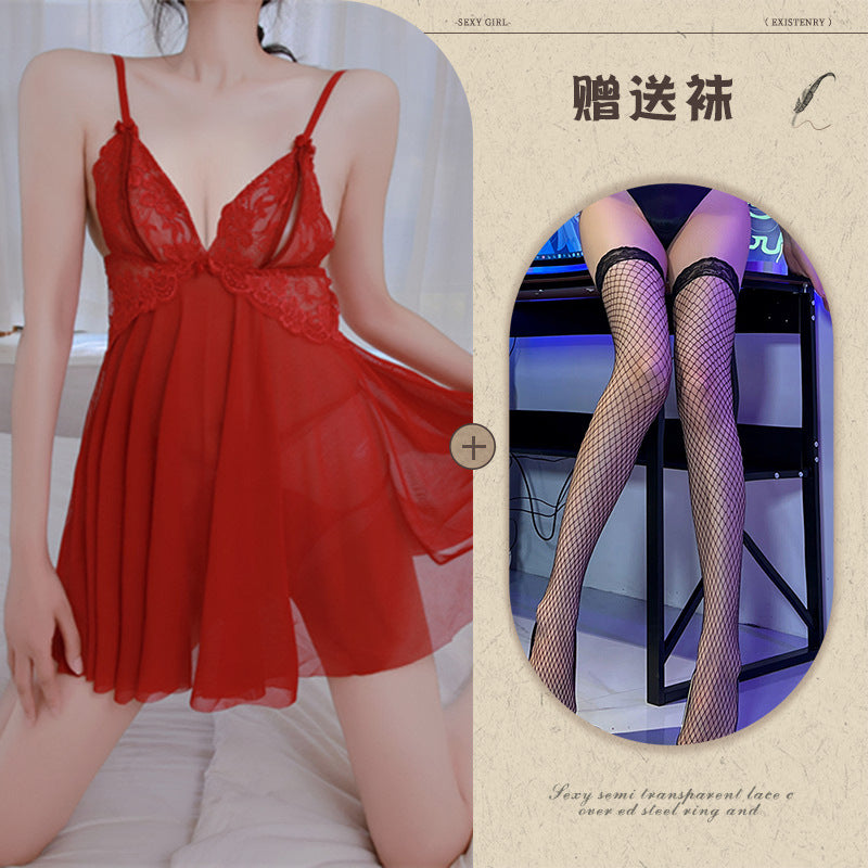 Sheer Open Crotch Teddy