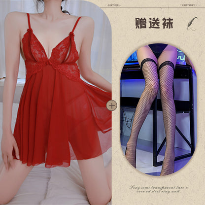 Sheer Open Crotch Teddy