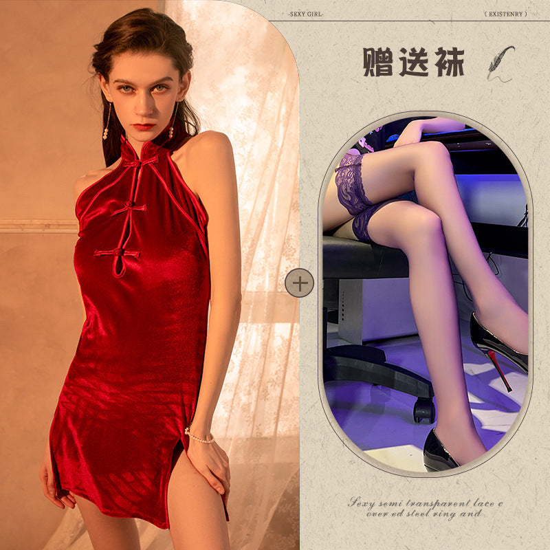 High-Slit Qipao Set