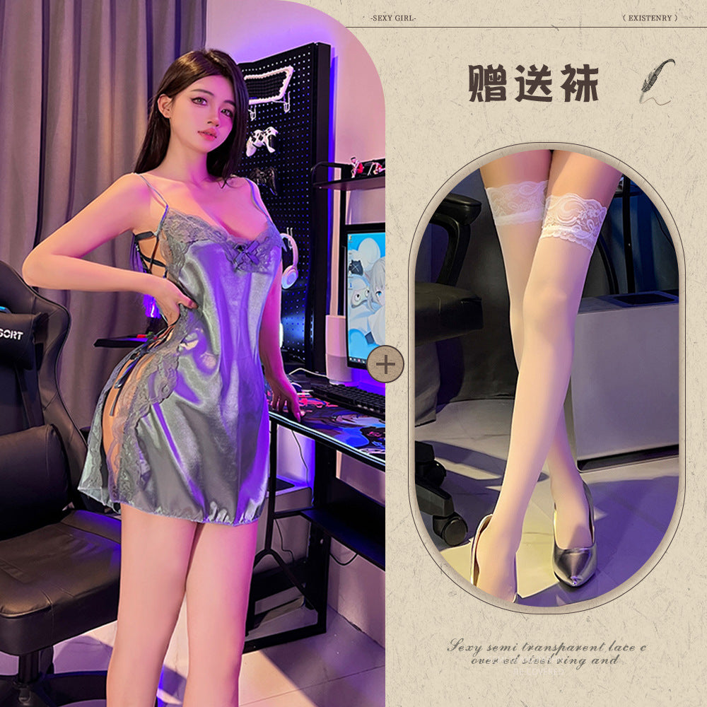 Silk Slit Nightdress