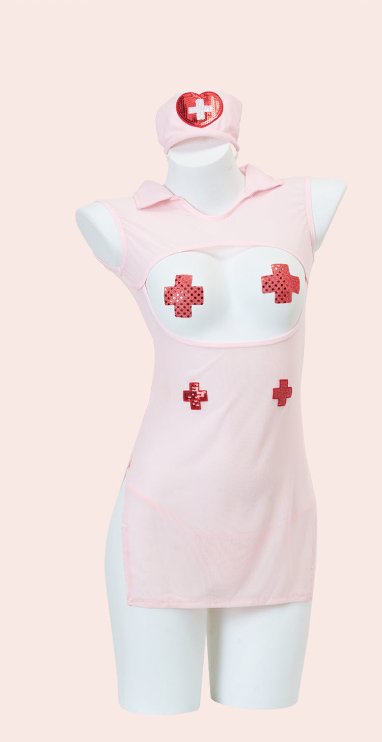 Pink Sheer Nurse Set