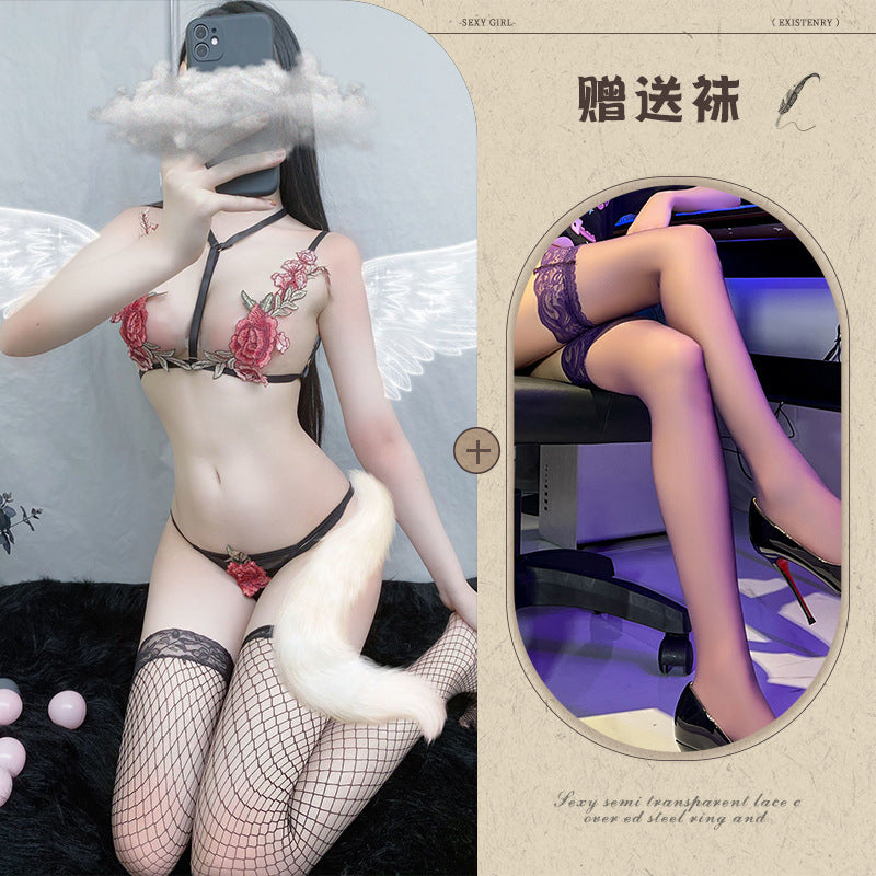 Rose Lace Bralette Set