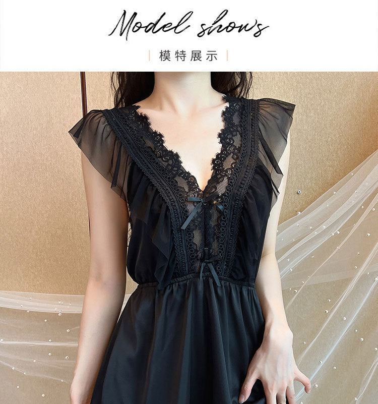 Silk Lace Chemise Set