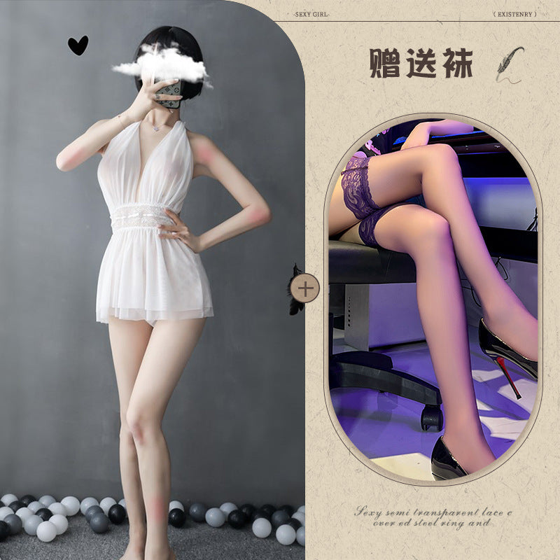 Sheer Backless Nightdress