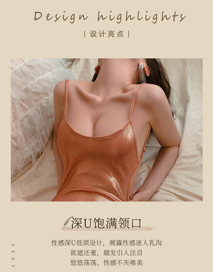 Deep V Garter Nightclub Dress Set