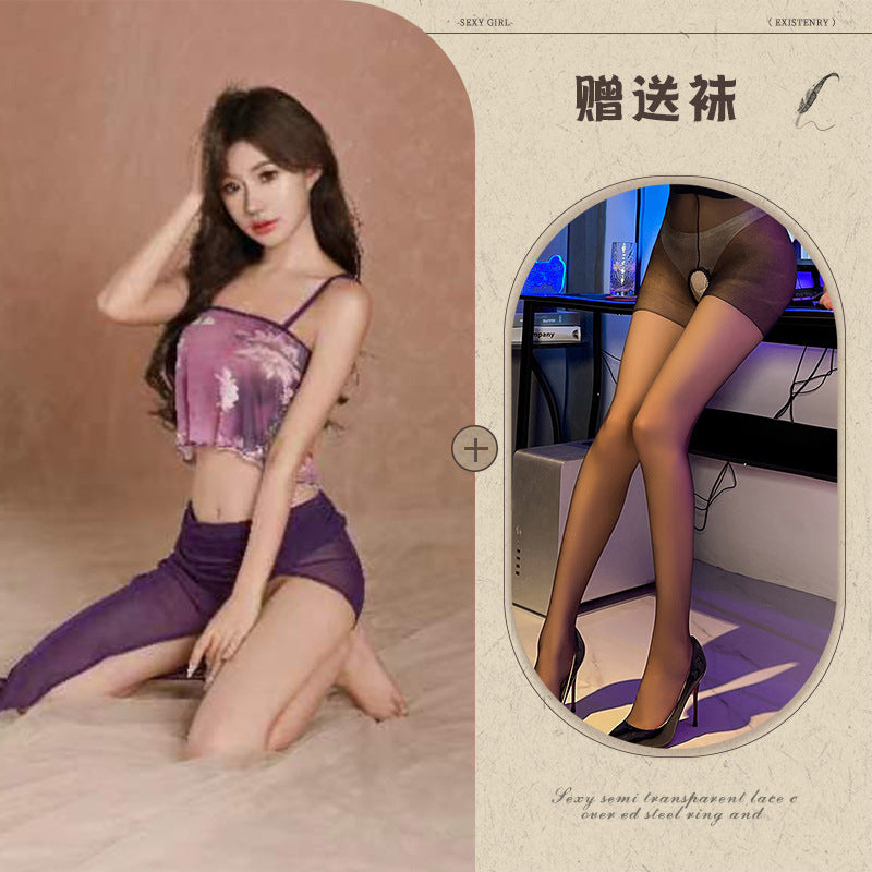 High-Slit Chiffon Dress