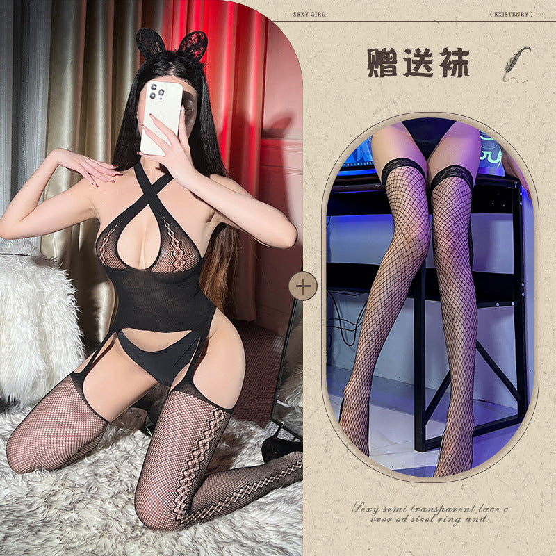 Fishnet Cut-out Bodysuit