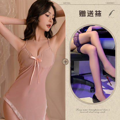 Sheer Mesh Lingerie Sleepwear Set