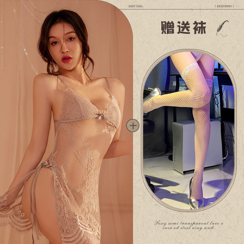 Lace Tie-front Chemise