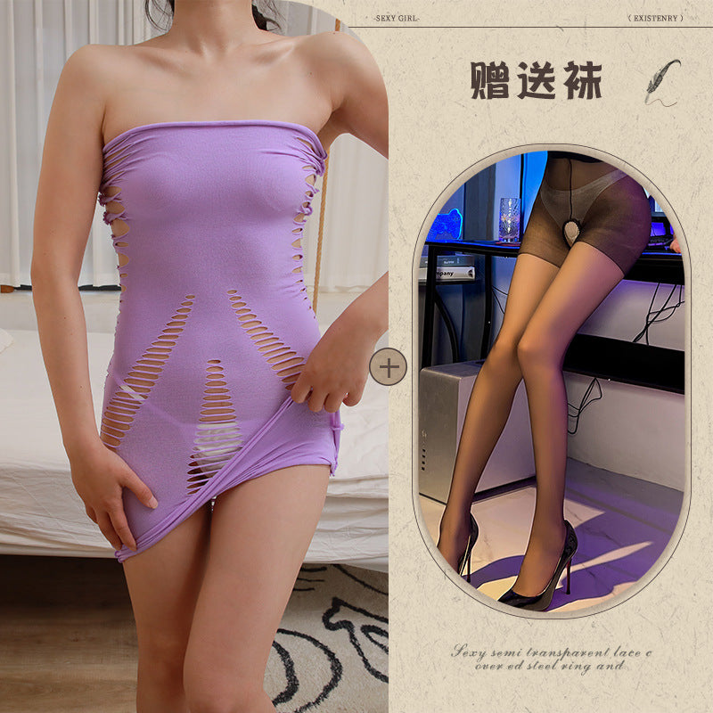 Ripped Bodycon Mini Dress