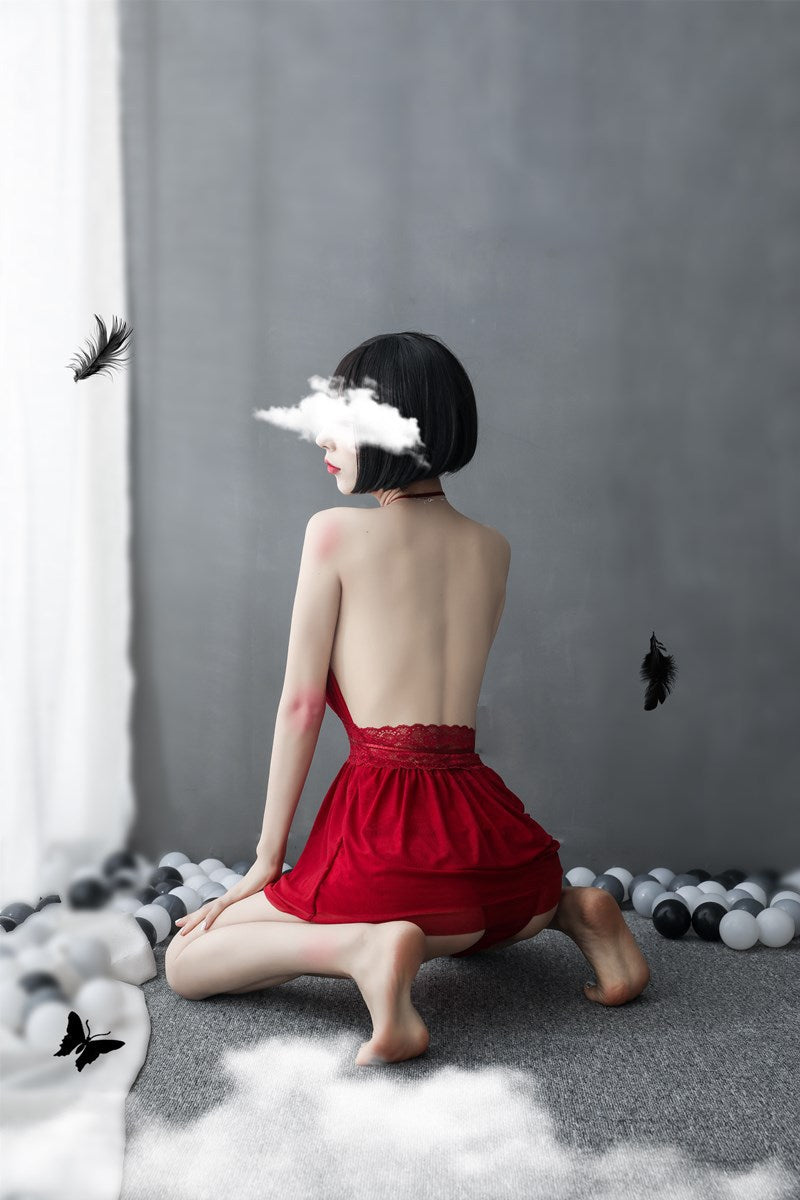 Sheer Backless Nightdress