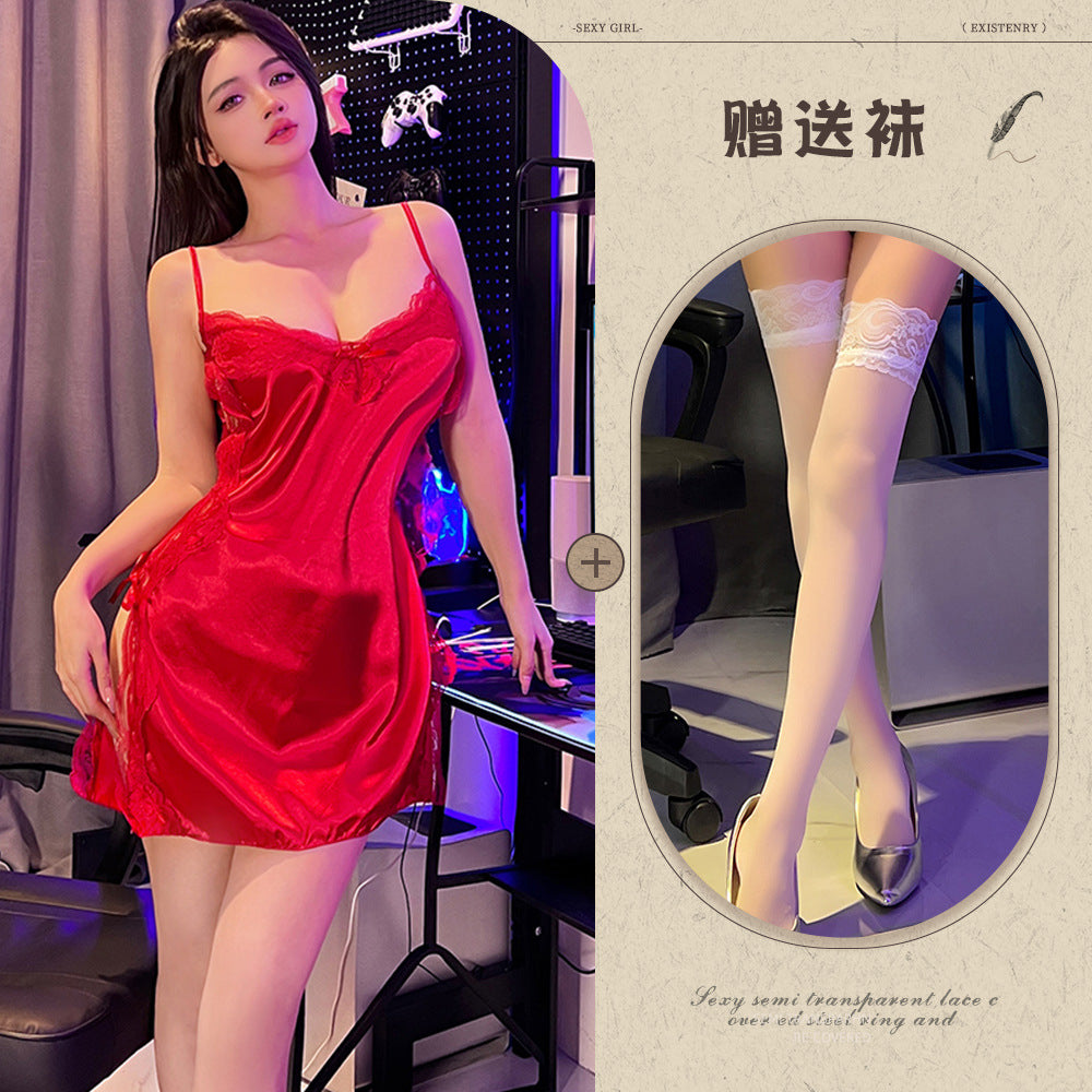 Silk Slit Nightdress