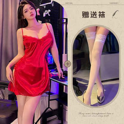 Silk Slit Nightdress