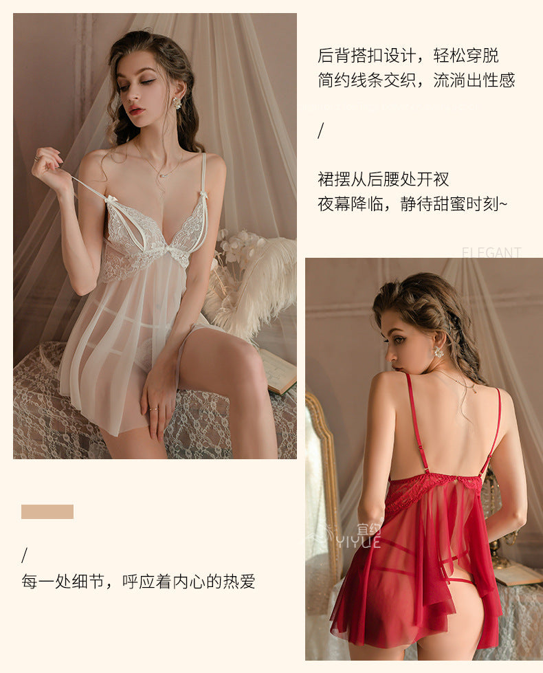 Plus Size Sheer Lace Nightdress